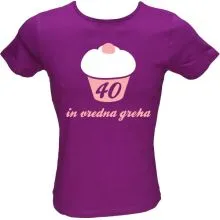 Majica ženska (telirana)-40 in vredna greha M-vijolična