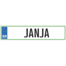 Registrska tablica - JANJA, 47x11cm