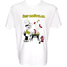 Majica-Šef roštilja M-bela