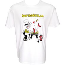 Majica-Šef roštilja M-bela