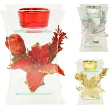 Svečnik za čajno lučko, 15cm, sort.