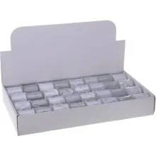 Darilni trak, 270x6 cm, organza, srebrni odtenki sortirano