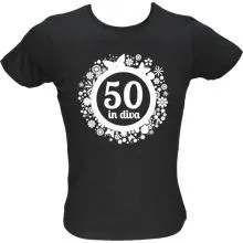 Majica ženska (telirana)-Diva 50 L-črna