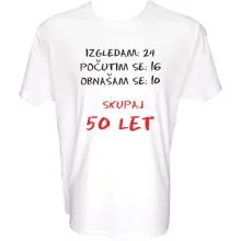 Majica-Izračun 50 Let XL-bela