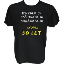 Majica-Izračun 50 Let XXL-črna
