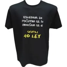 Majica-Izračun 40 Let XXL-črna