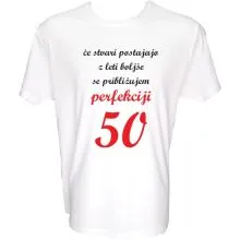 Majica-Perfekcija 50 Let XXL-bela