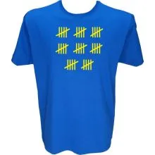 Majica-Štetje črtic 40 Let XXL-modra
