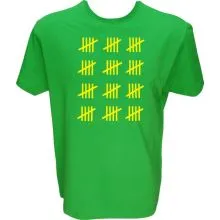 Majica-Štetje črtic 60 Let XL-zelena