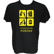Majica-Evolucija poroke L-črna