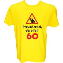 Majica-Preveč seksi, da bi bil 60 XXL-rumena