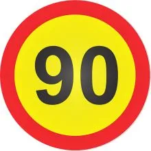 Prometni znak 90 let - 37cm