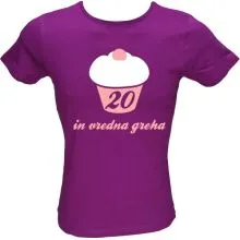 Majica ženska (telirana)-20 in vredna greha S-vijolična