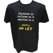 Majica-Izračun 40 let M-črna