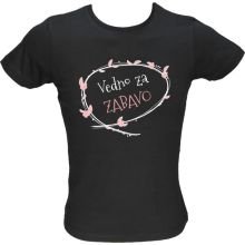 Majica ženska (telirana)-Vedno za zabavo L-črna