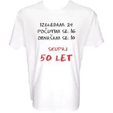 Majica-Izračun 50 Let M-bela