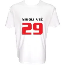 Majica-Nikoli več 29-za 30 Let XXL-bela