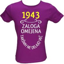 Majica ženska (telirana)-1943, zaloga omejena, takšnih ne delajo več L-vijolična