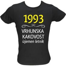 Majica ženska (telirana)-1993, vrhunska kakovost, izjemen letnik S-črna