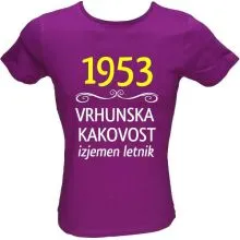 Majica ženska (telirana)-1953, vrhunska kakovost, izjemen letnik L-vijolična
