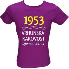 Majica ženska (telirana)-1953, vrhunska kakovost, izjemen letnik L-vijolična