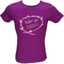 Majica ženska (telirana)-Vedno za zabavo XL-vijolična