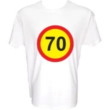 Majica-Prometni znak 70 Let XL-bela