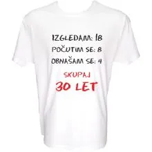 Majica-Izračun 30 let L-bela