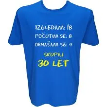 Majica-Izračun 30 let M-modra