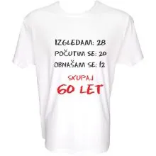 Majica-Izračun 60 let XL-bela