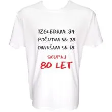 Majica-Izračun 80 let XXL-bela