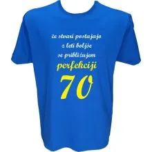 Majica-Perfekcija 70 Let XXL-modra