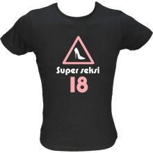 Majica ženska (telirana)-Super seksi 18 S-črna