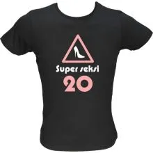 Majica ženska (telirana)-Super seksi 20 M-črna