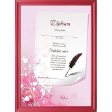 Diploma roza Najboljša šefica 235x320mm