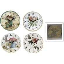 Stenska ura, cvetlični motiv, cm, sort.