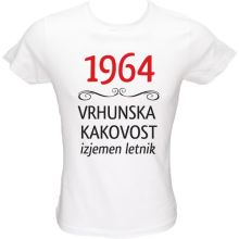 Majica ženska (telirana)-1964, vrhunska kakovost, izjemen letnik M-bela