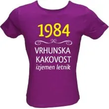 Majica ženska (telirana)-1984, vrhunska kakovost, izjemen letnik S-vijolična