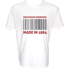 Majica-Enostavno enkraten, made in 1984 M-bela