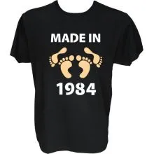 Majica-Made in 1984 noge L-črna