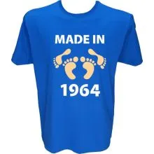Majica-Made in 1964 noge XXL-modra