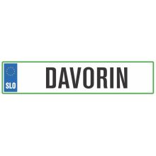 Registrska tablica - DAVORIN, 47x11cm