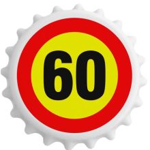 Odpirač magnet: Prometni znak 60, okrogel 6 cm