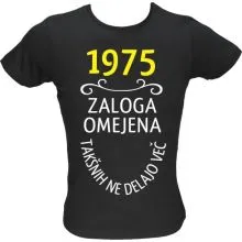 Majica ženska (telirana)-1975, zaloga omejena, takšnih ne delajo več M-črna