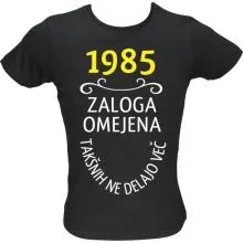 Majica ženska (telirana)-1985, zaloga omejena, takšnih ne delajo več L-črna