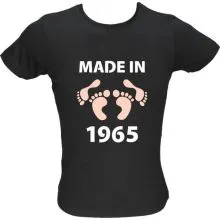 Majica ženska (telirana)-Made in 1965 noge L-črna