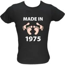 Majica ženska (telirana)-Made in 1975 noge S-črna