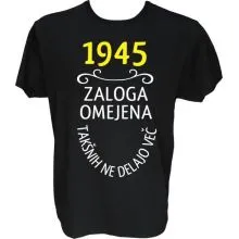 Majica-1945, zaloga omejena, takšnih ne delajo več L-črna