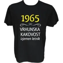 Majica-1965, vrhunska kakovost, izjemen letnik XXL-črna