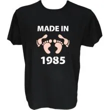 Majica-Made in 1985 noge L-črna